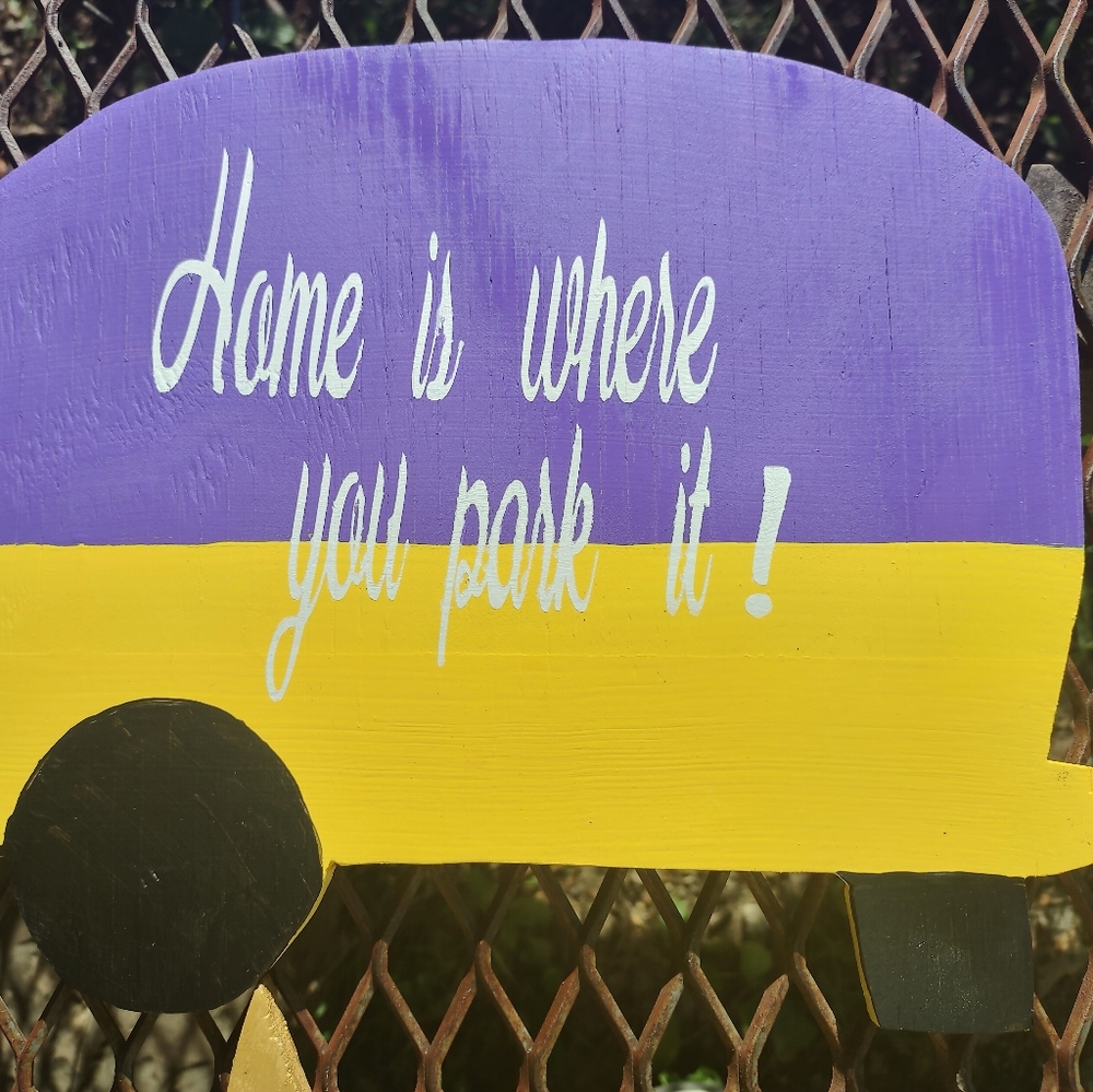 Handmade camper signs